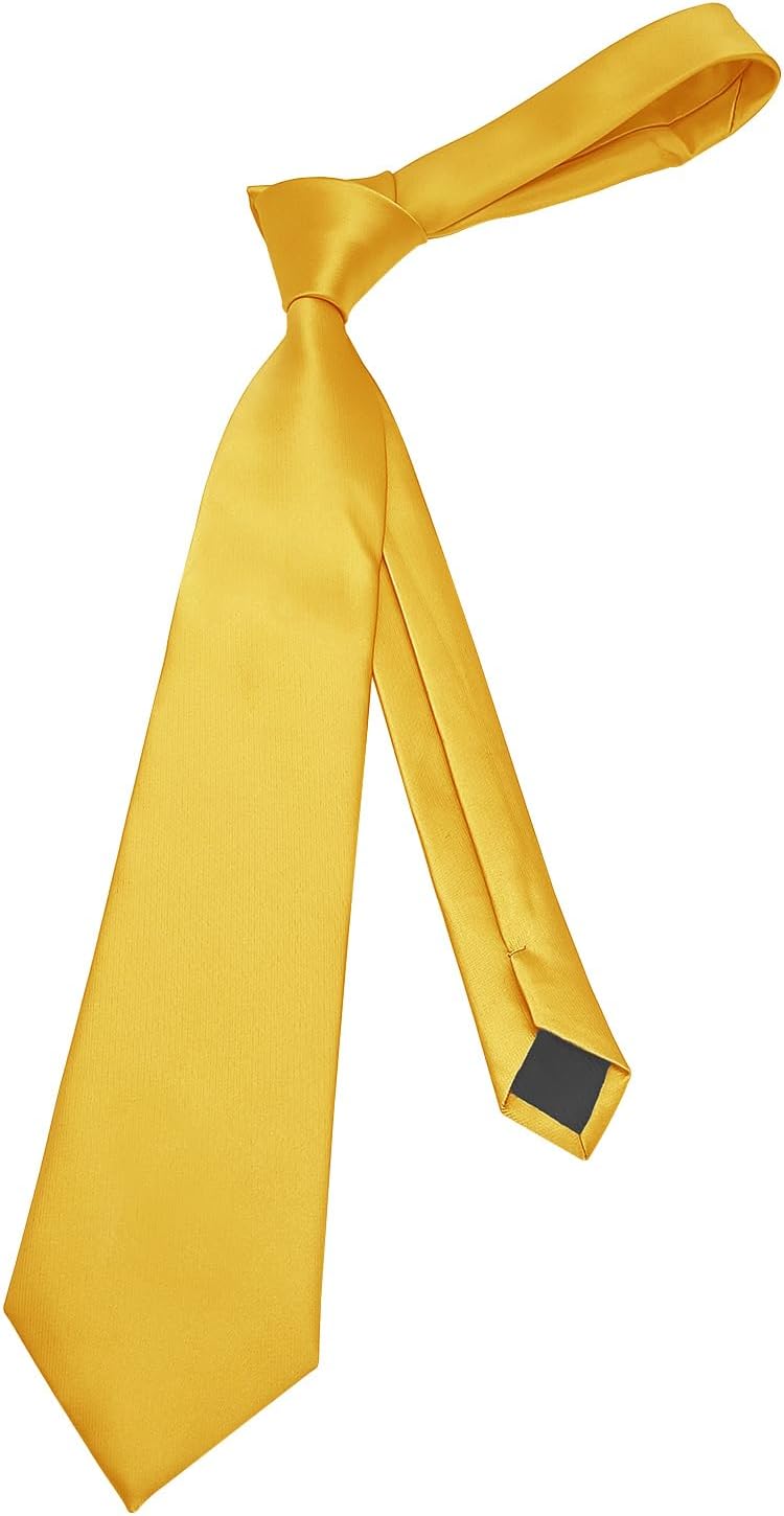 Murong Men's Ties Solid Color Pure Polyester Plain Fine Stripes Necktie Ties For Men - Image 3